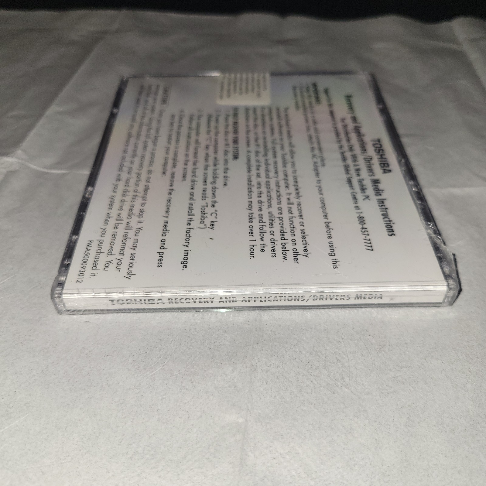 BRAND NEW SEALED Toshiba Satellite U400 Recovery & Applications DVD Disc 1