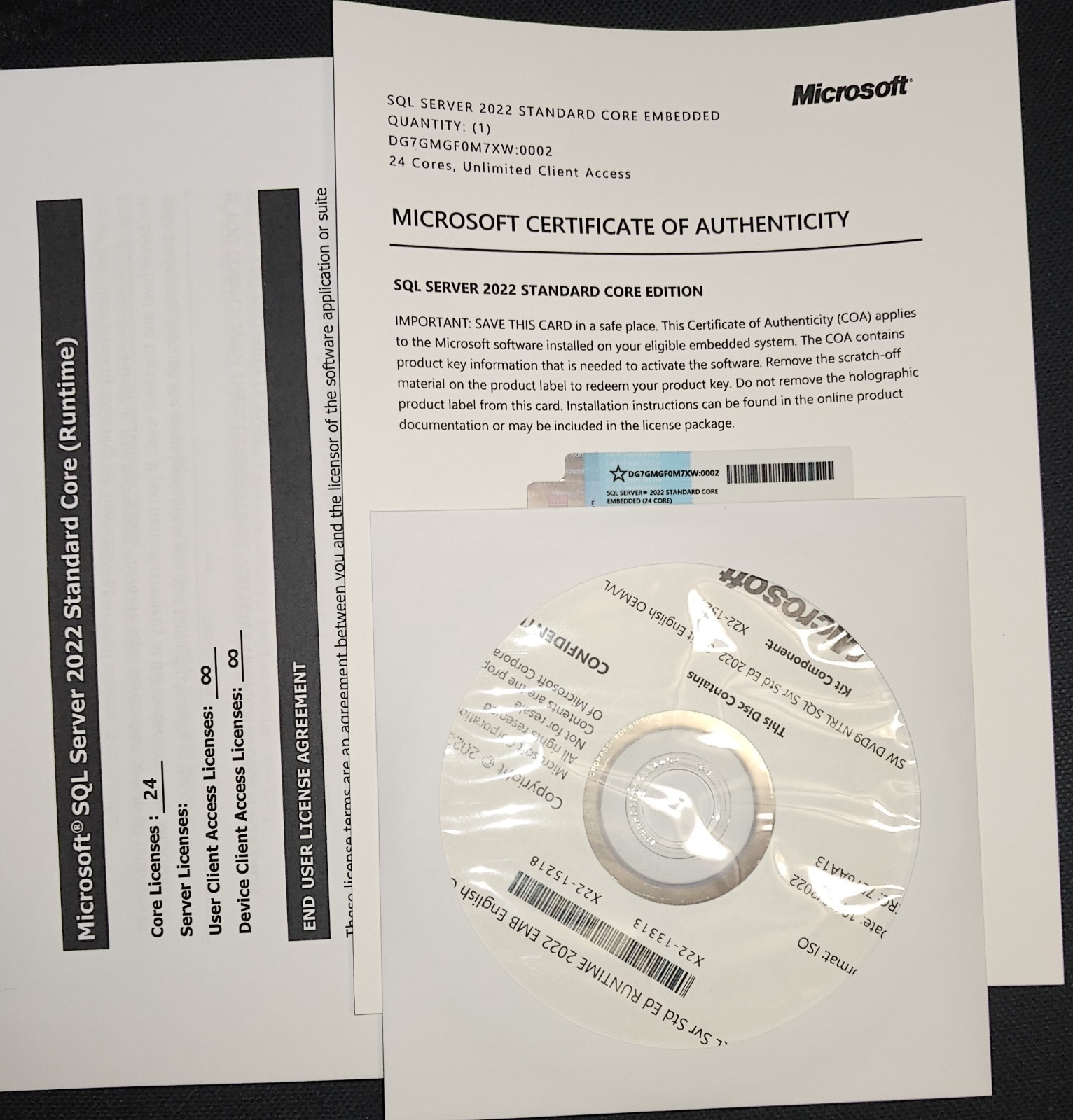 SQL Server 2022 Standard Core – Unlimited Client Access – 24 Core