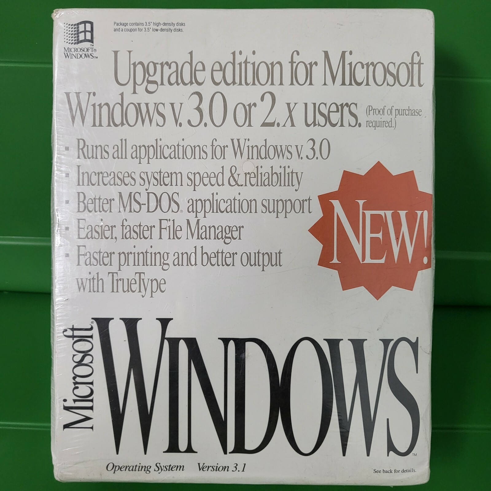 Microsoft Windows 3.1 UPGRADE Edition For Windows 3.0 or 2.X Users _ 3.5″ Disks