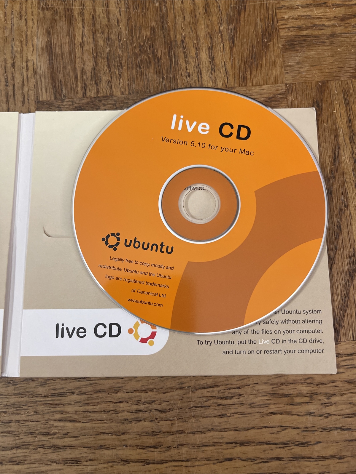 Ubuntu Linux Version 5.10 Mac Software PC CD Rom-RARE-SHIPS N 24 HOURS