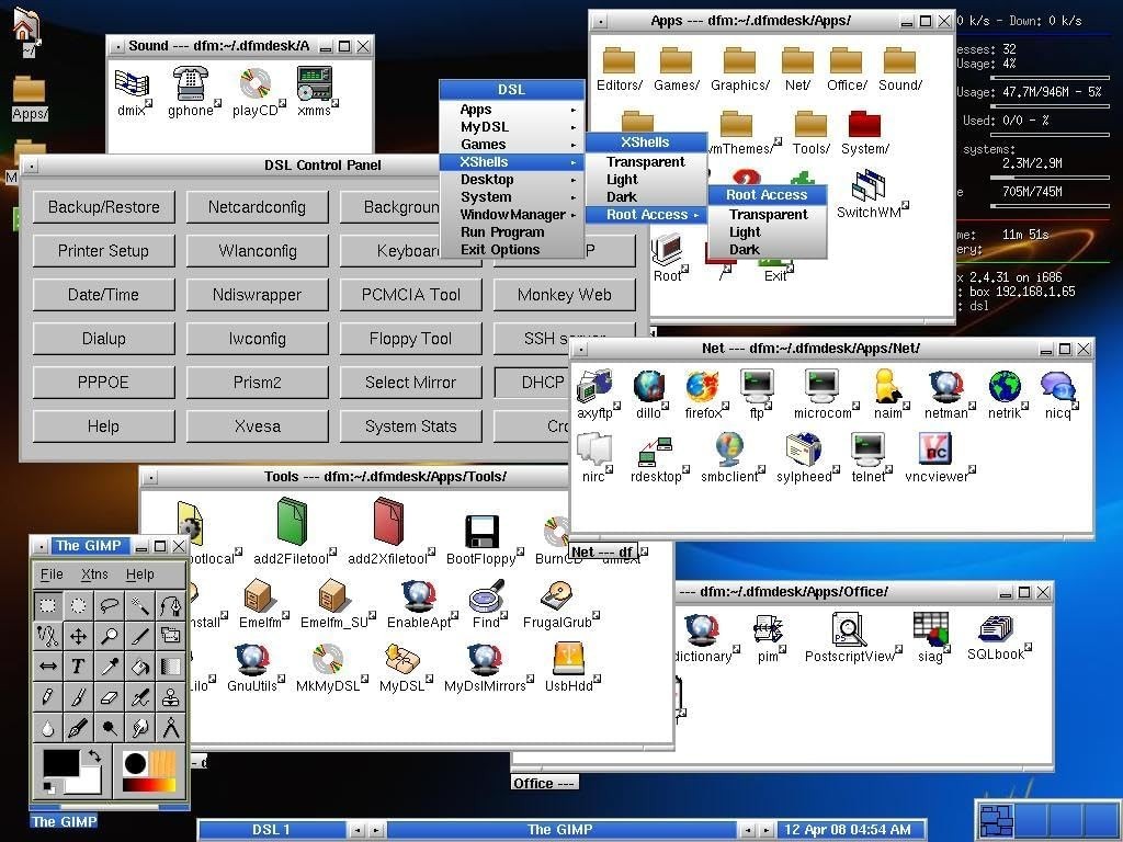 Latest New Release Damn Small Linux OS Operating System for PC on DVD