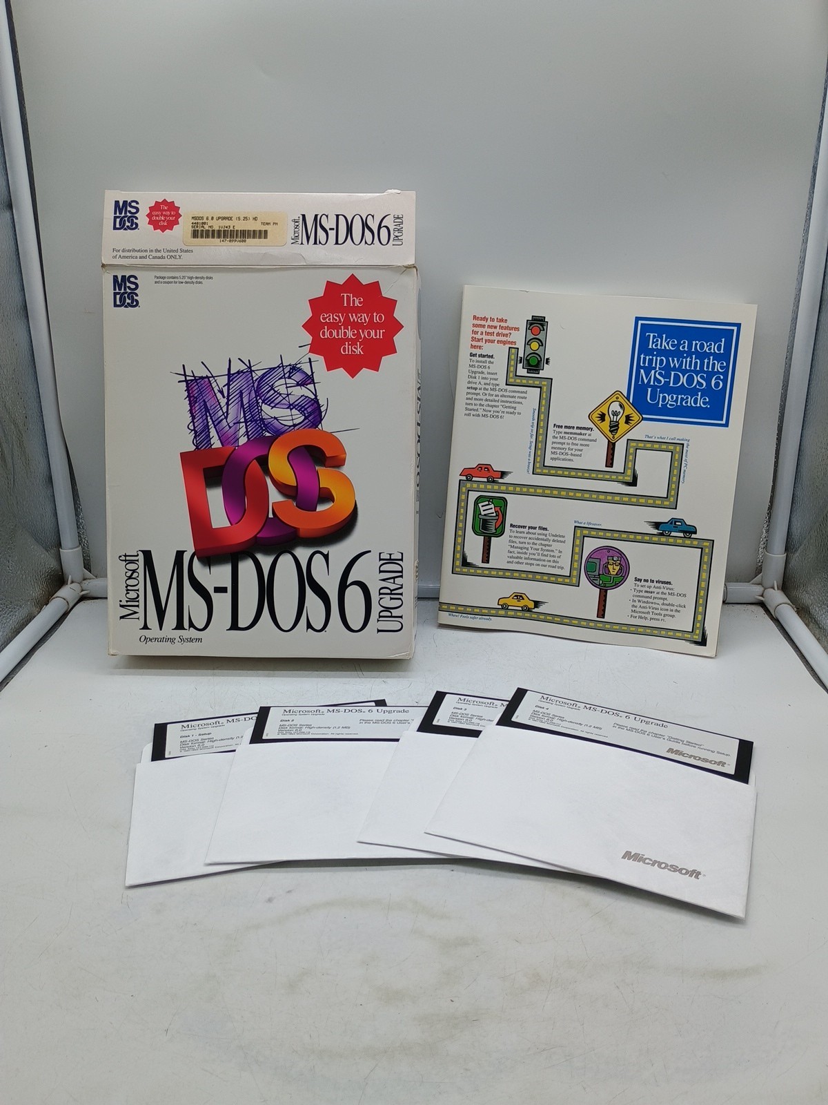 Vintage Microsoft MS-DOS 6 Software Upgrade Operating System