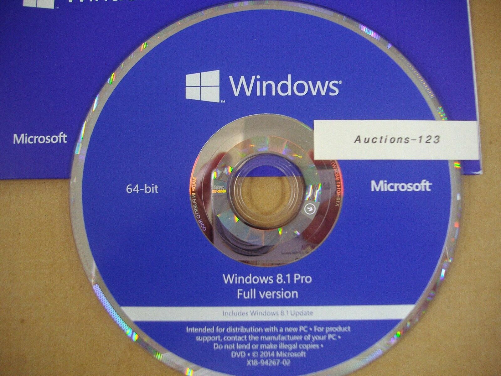 Microsoft Windows 8.1 Pro 64 bit x64 64 Bit DVD Full English MS WIN 8.1 =NEW=