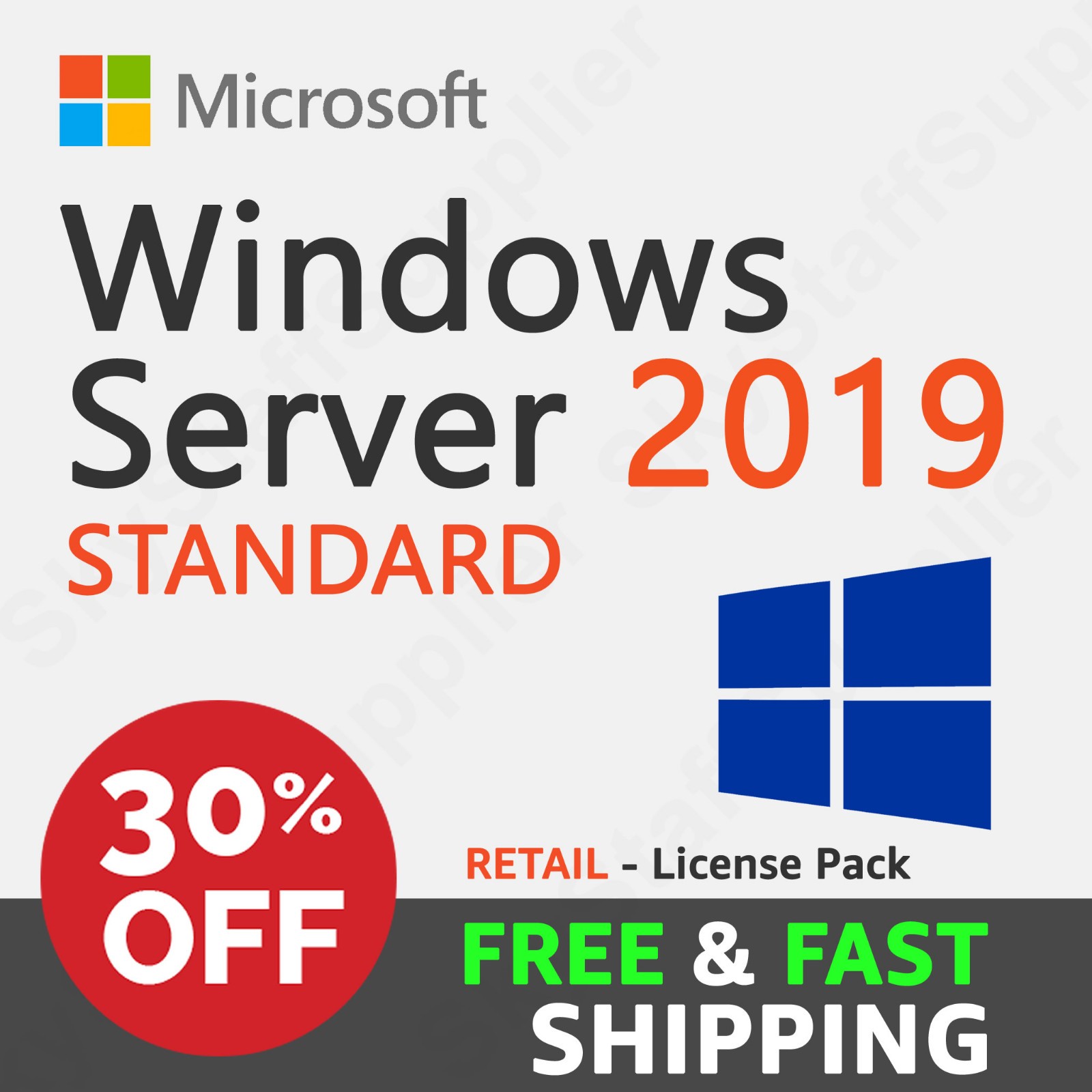 Windows Server 2019 STANDARD x64 24 CORE License Key + 10 CALs RETAIL PACK