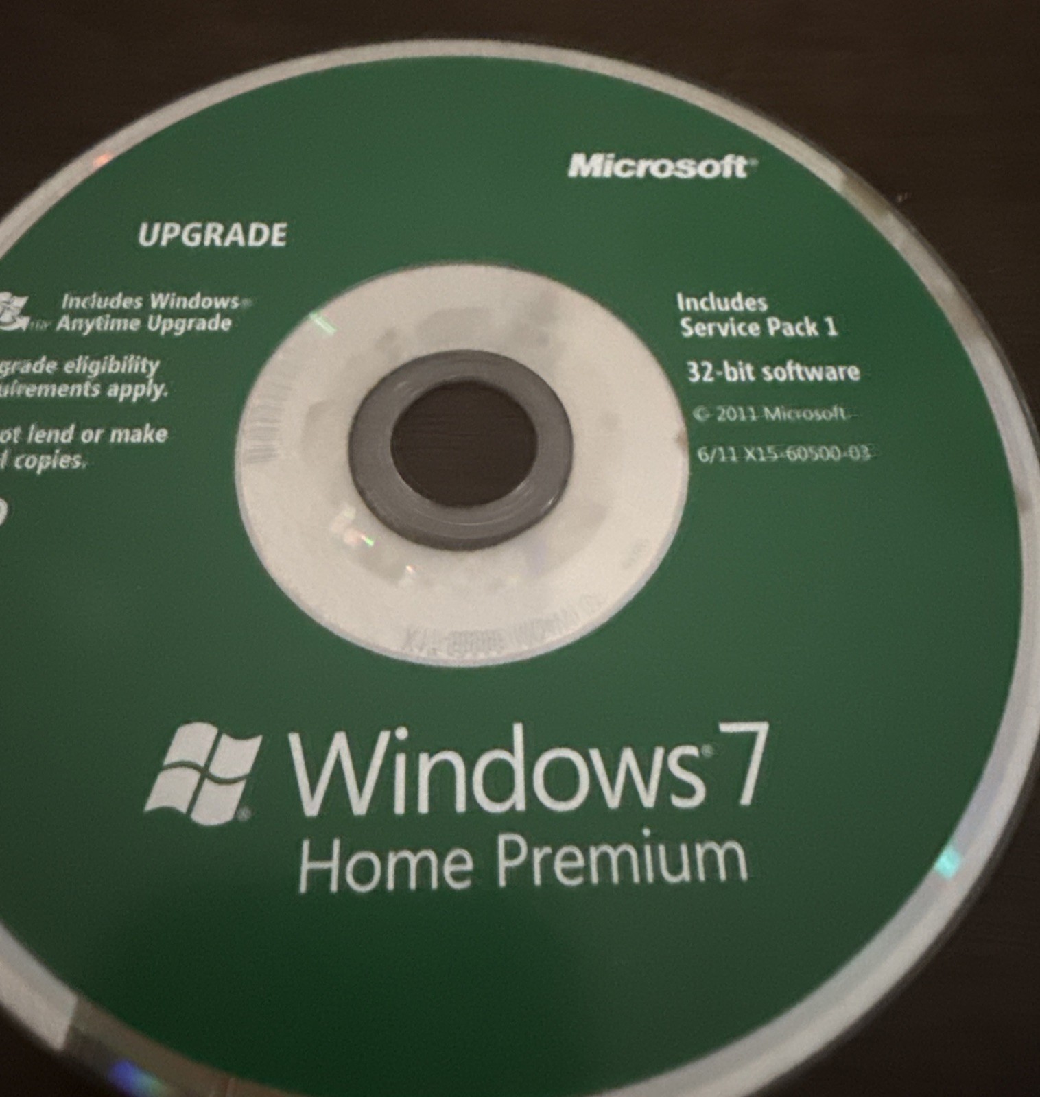 Microsoft Windows 7 Home Premium Upgrade, 32- and 64-bit Discs, With Product Key