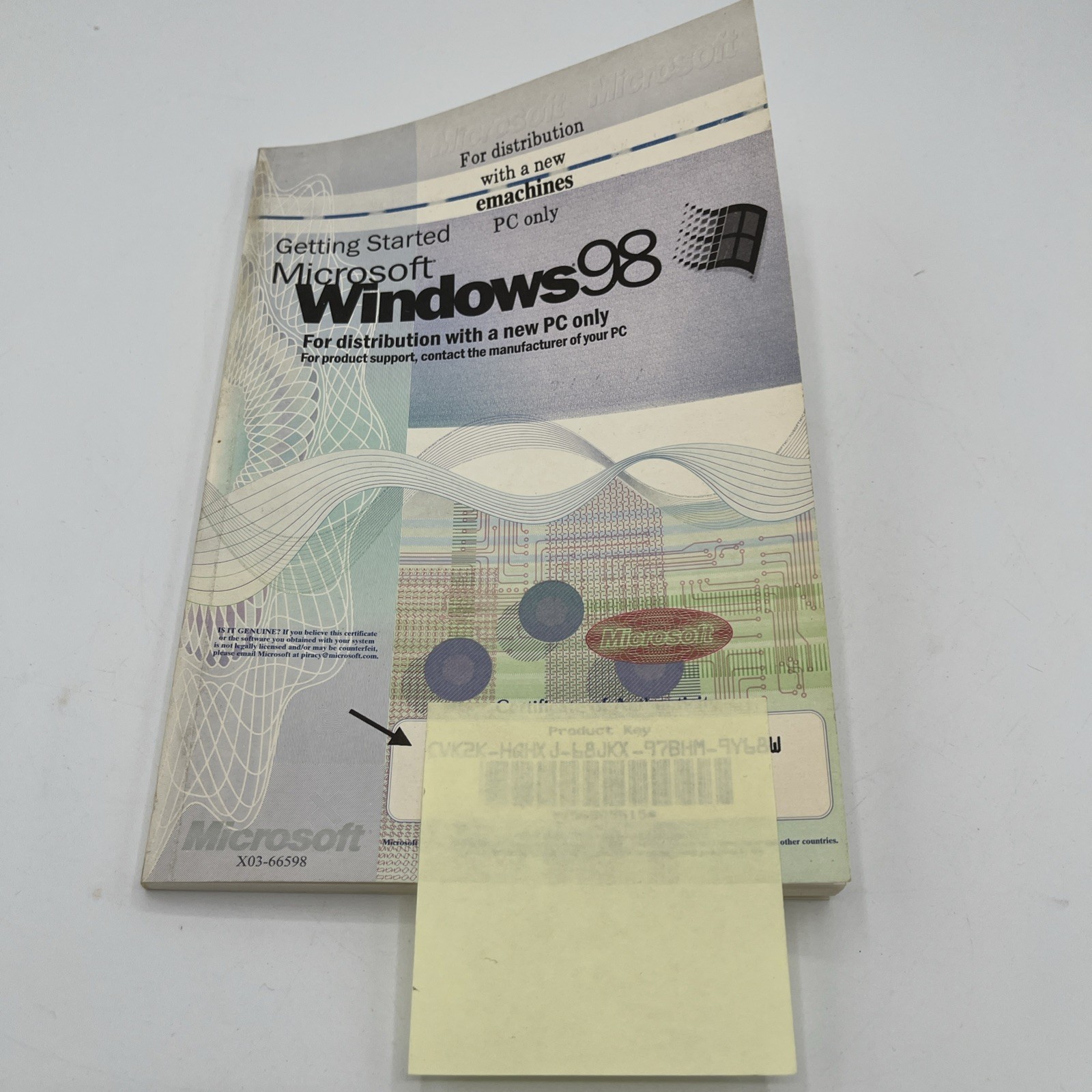 Vintage Microsoft Windows 98 Getting Started PC Book Manual Booklet For Emachine