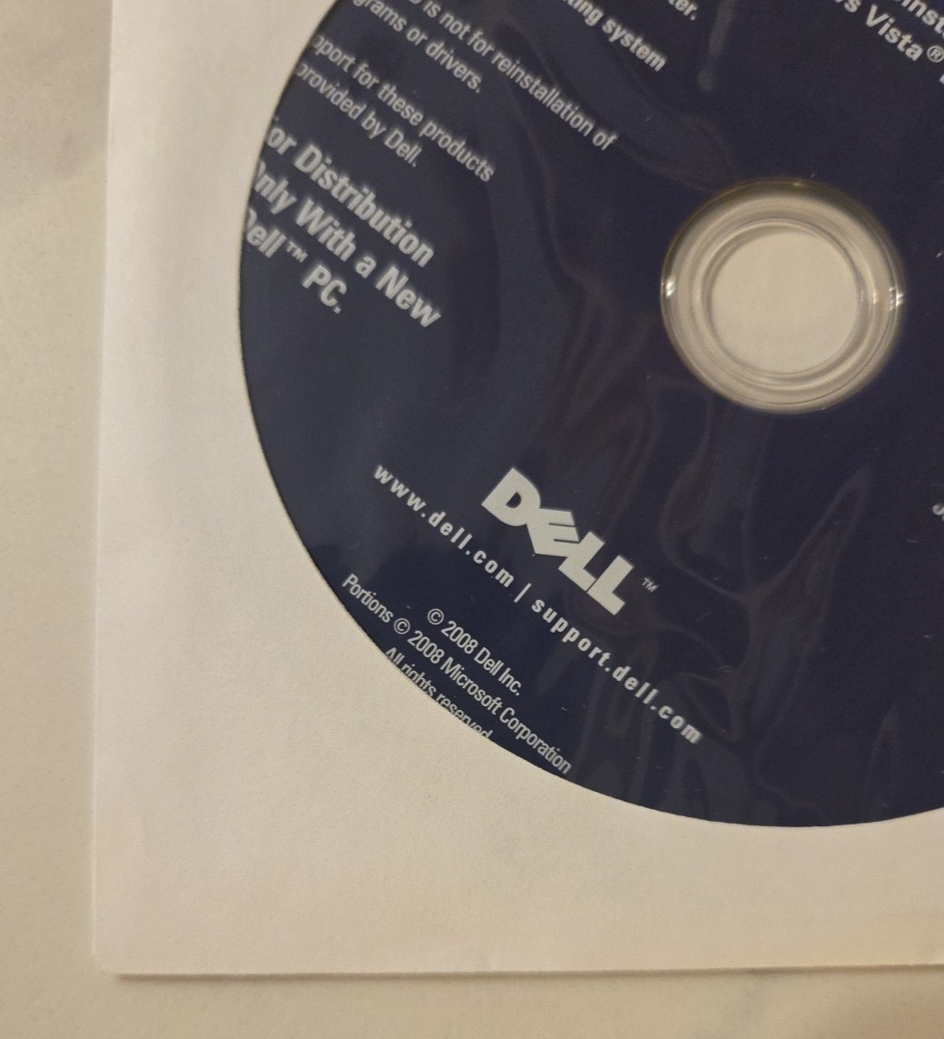 Dell Windows Vista Business 64Bit SP1 Reinstallation Disk P/N 0F655D, H207H