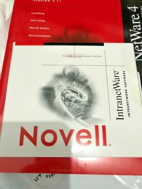 ULTRA RARE OPENED FOR PHOTOS NOVELL NETWARE 4.11 WITH ALL BOOKS AND CD RM4