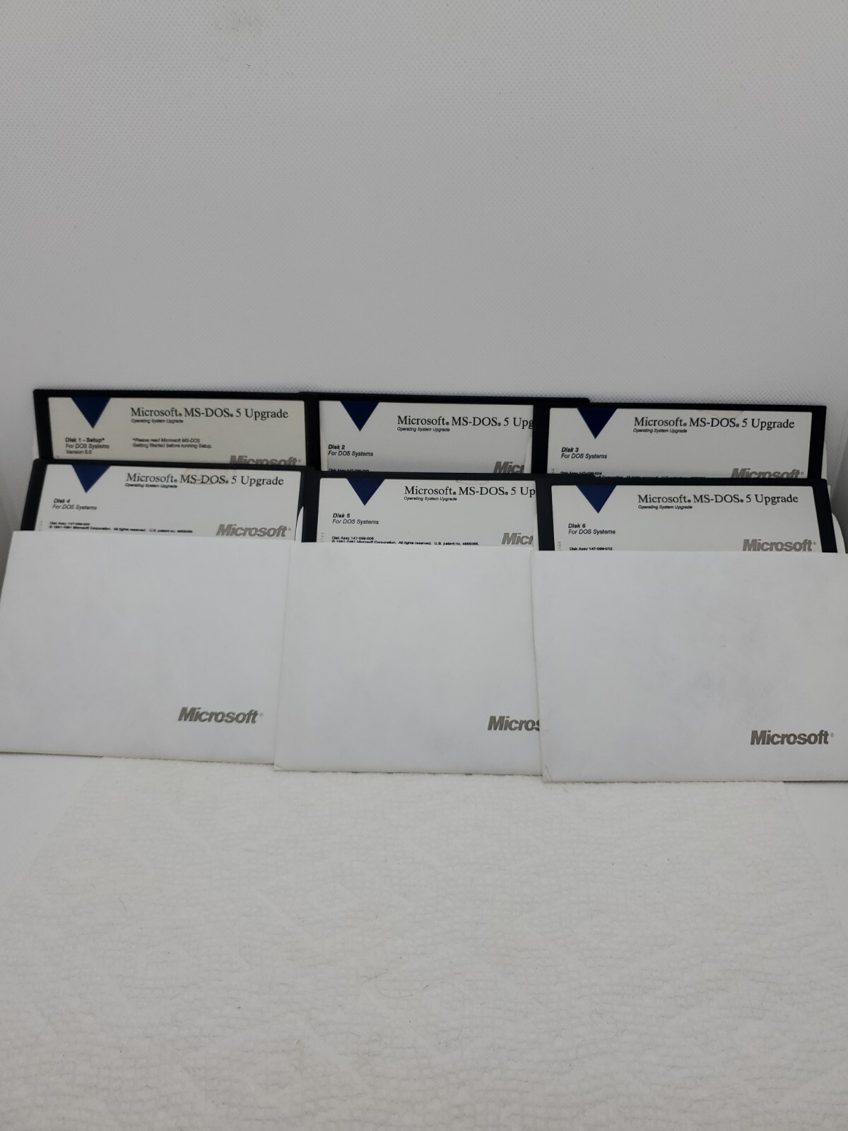 Microsoft MS-DOS 5 Upgrade (6) 5.25 Floppy Discs
