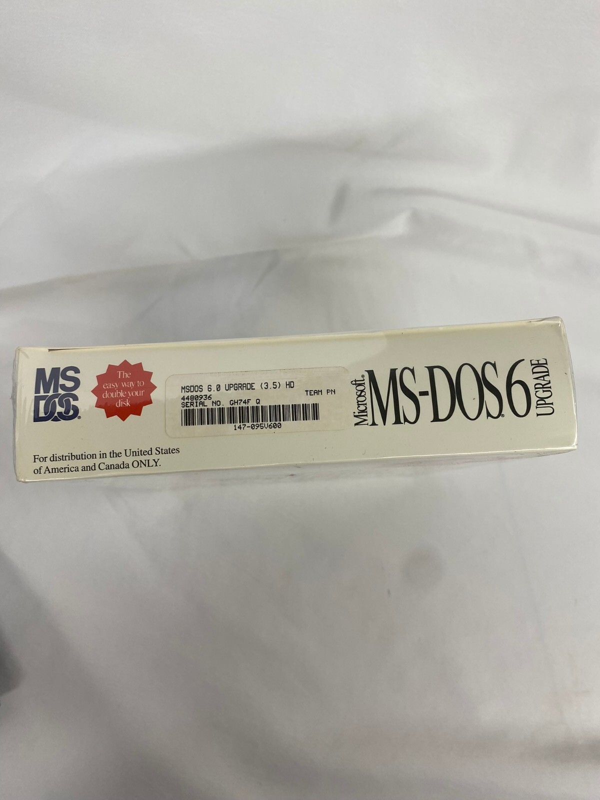 Microsoft MS-DOS6 Operating System Upgrade on 3.5 disk