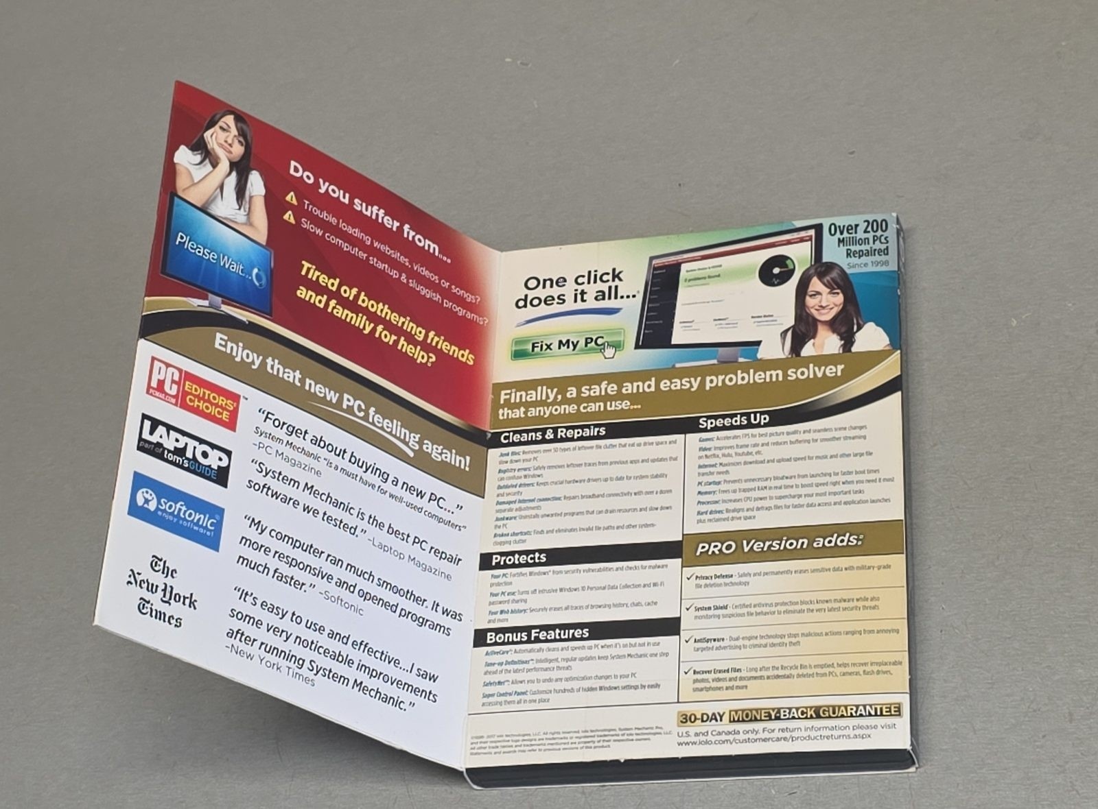 iolo System Mechanic Pro Professional PC Tune-Up Software with DVD and Key