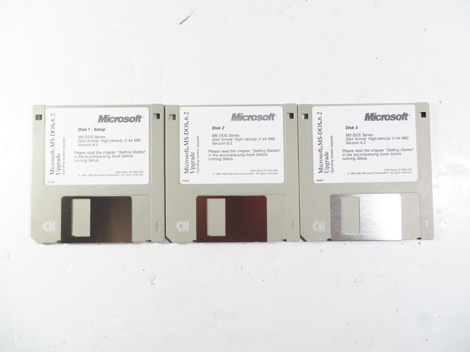 Microsoft Windows MS-Dos 6.2 OS Upgrade on 3.5″ Disk Software, FREE 2-3 Day Ship