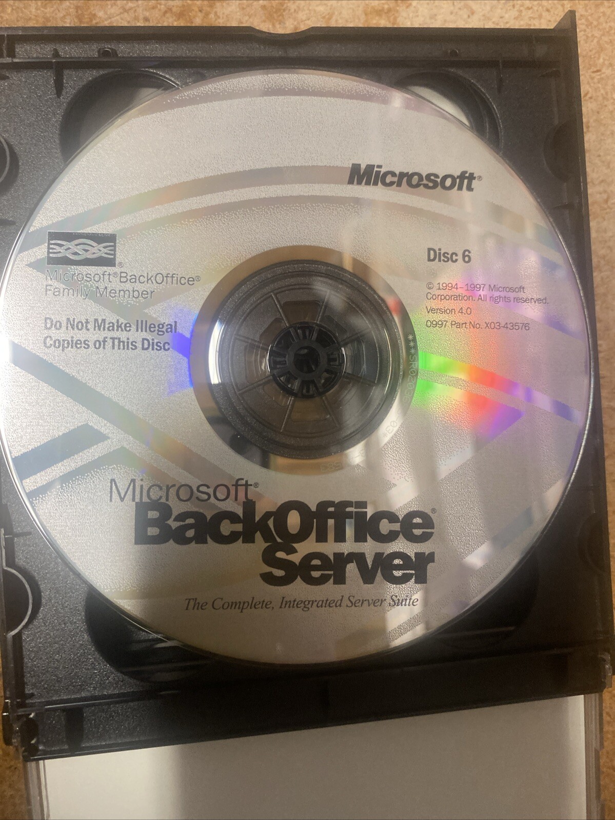 Microsoft 1997 BackOffice Server Version 4.0 6-Discs