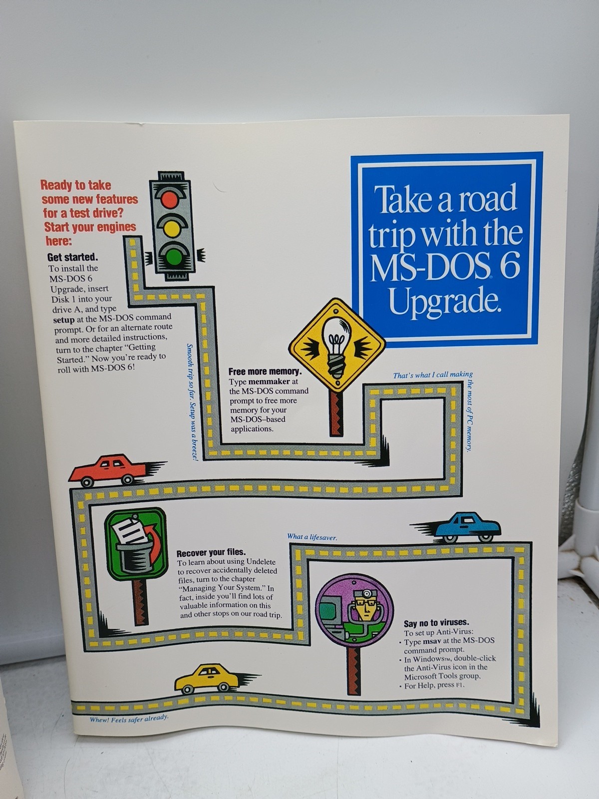 Vintage Microsoft MS-DOS 6 Software Upgrade Operating System