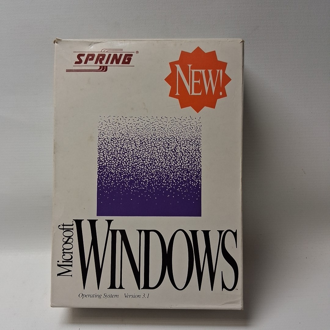 Microsoft Windows Version 3.1 1992 Spring Release 5.25″ Disks Big Box