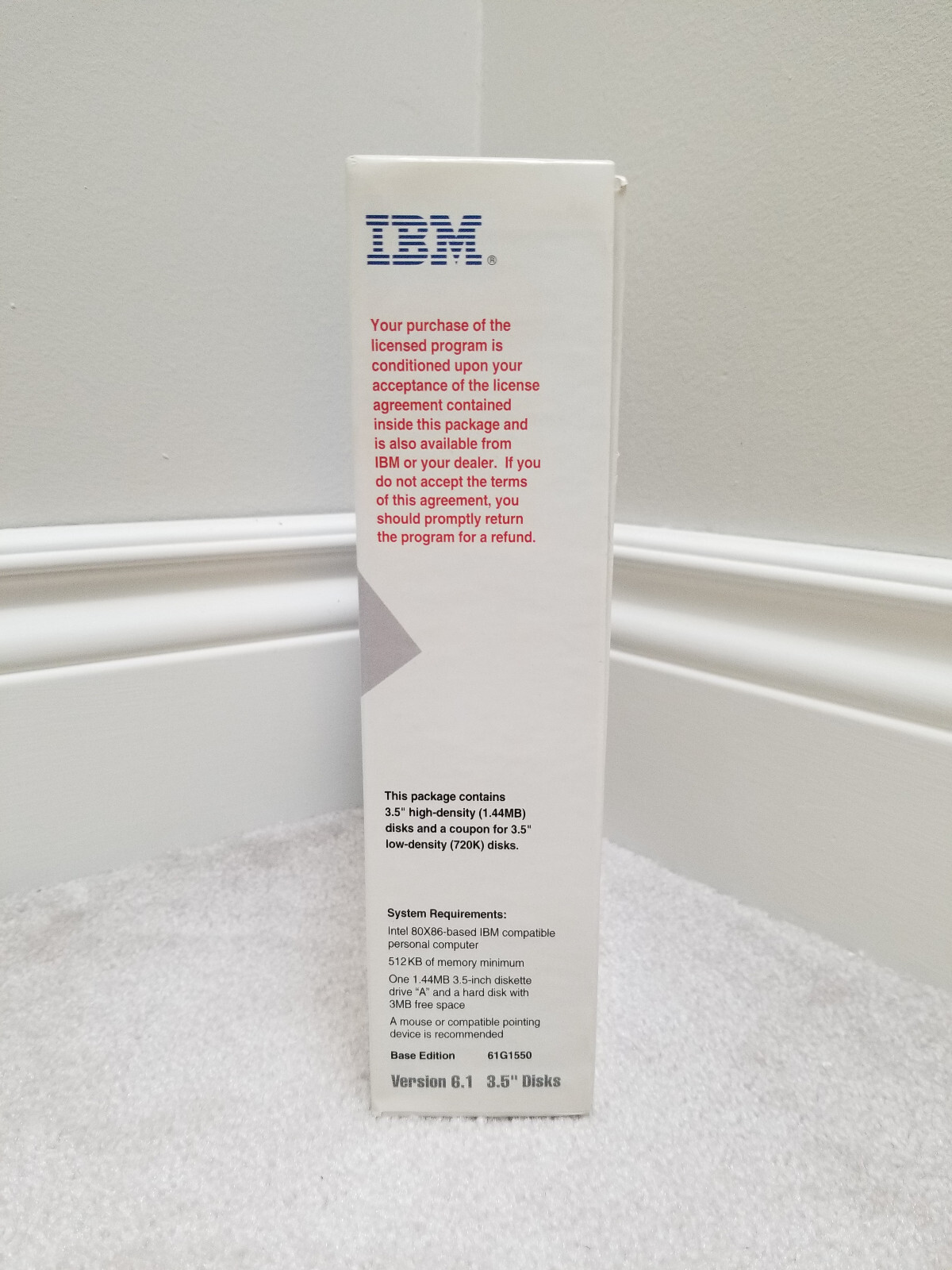 IBM PC DOS 6.1 Base Edition 61G1550 – Retail Big Box Version!