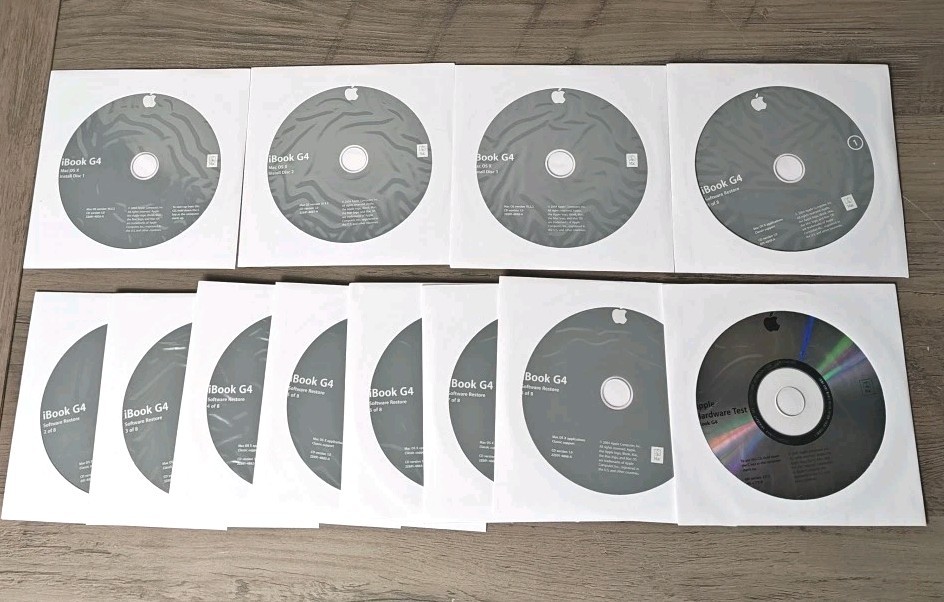 iBook media 603-4793-A Mac OS 10.3.2 iBook G4 Install , Software Restore Mint