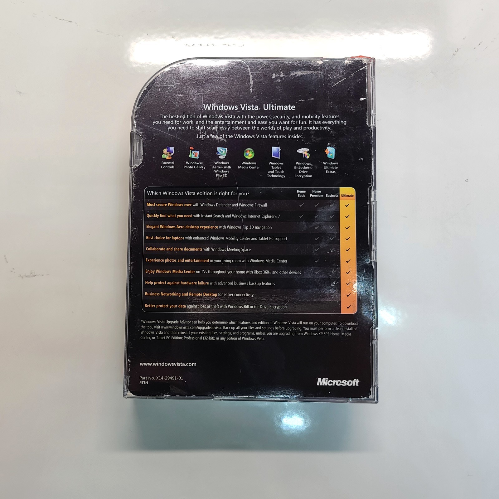 Microsoft Windows Vista Ultimate Upgrade SP1 32 & 64-bit