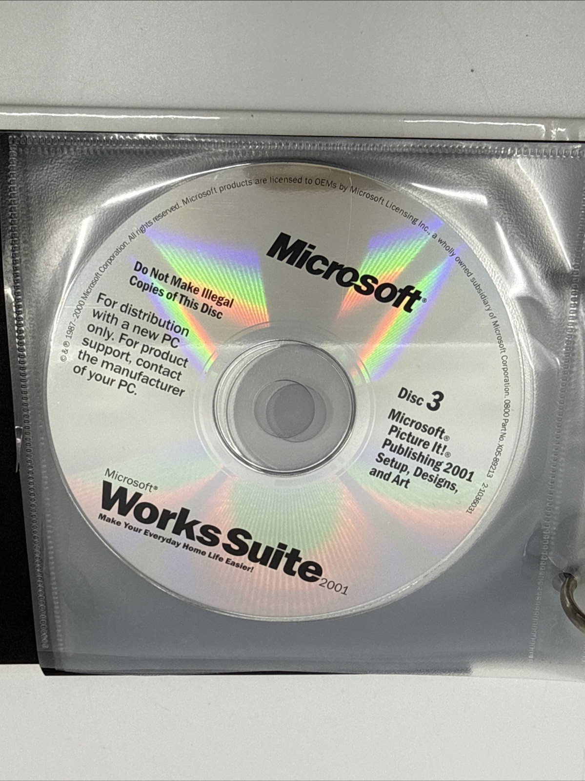 Gateway Software Storage Binder – Microsoft Works, System Restore Sound Blaster