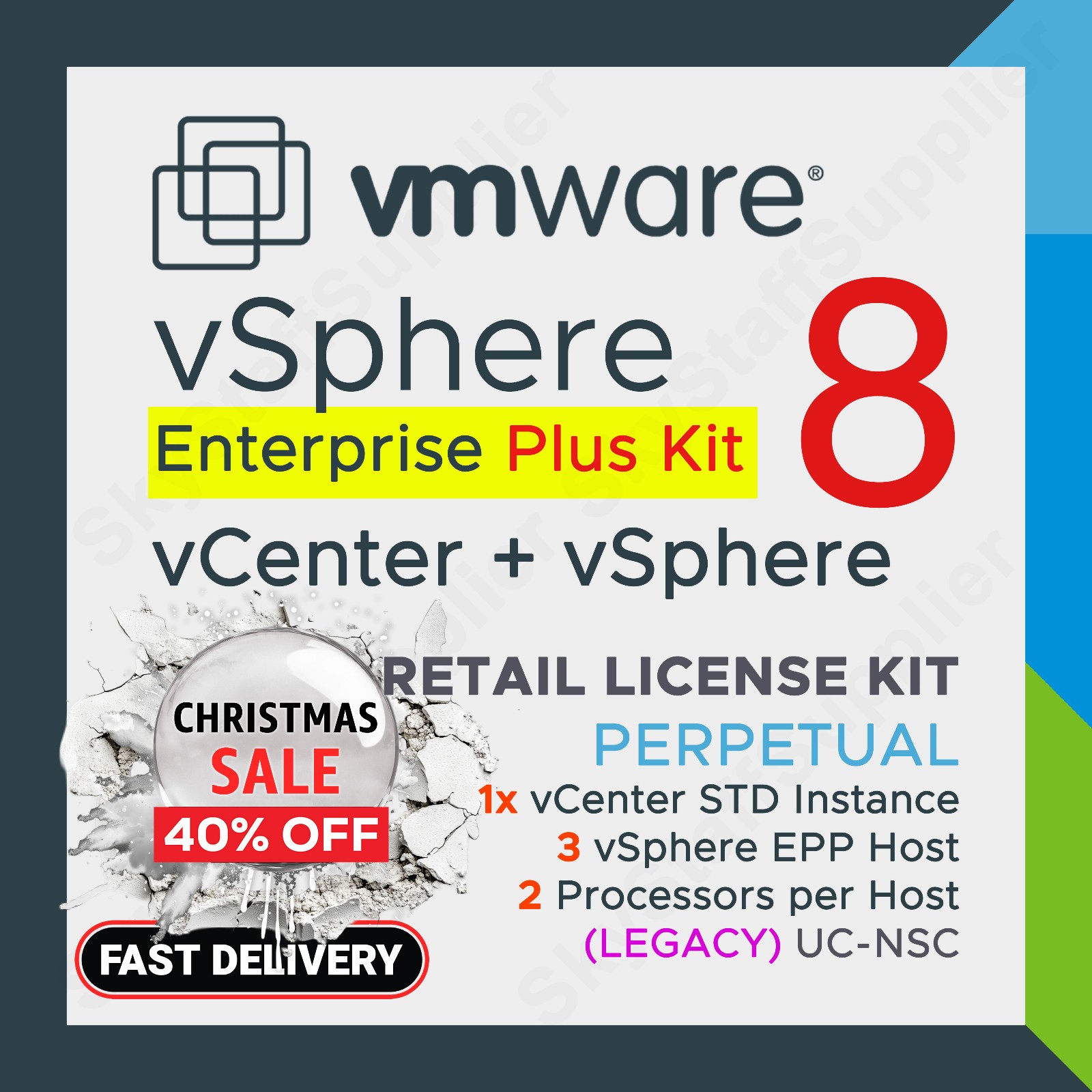 Vmware vSphere v. 8 ENTERPRISE Plus BUNDLE KIT vCenter STD + 3 Host vSphere EP