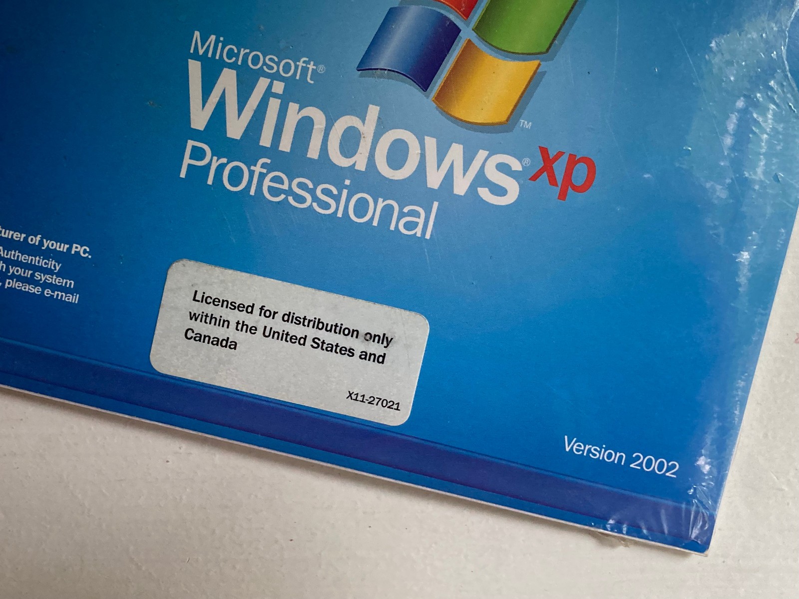 NEW Windows XP Professional SP2 Version 2002 CD Disc Part No. X10-52148
