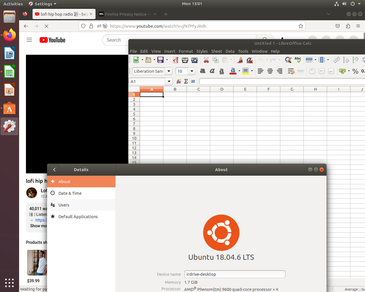 Centurion Live Boot 60GB IDE Hard Drive Ubuntu 18.04.06 OS Bootable PreInstalled
