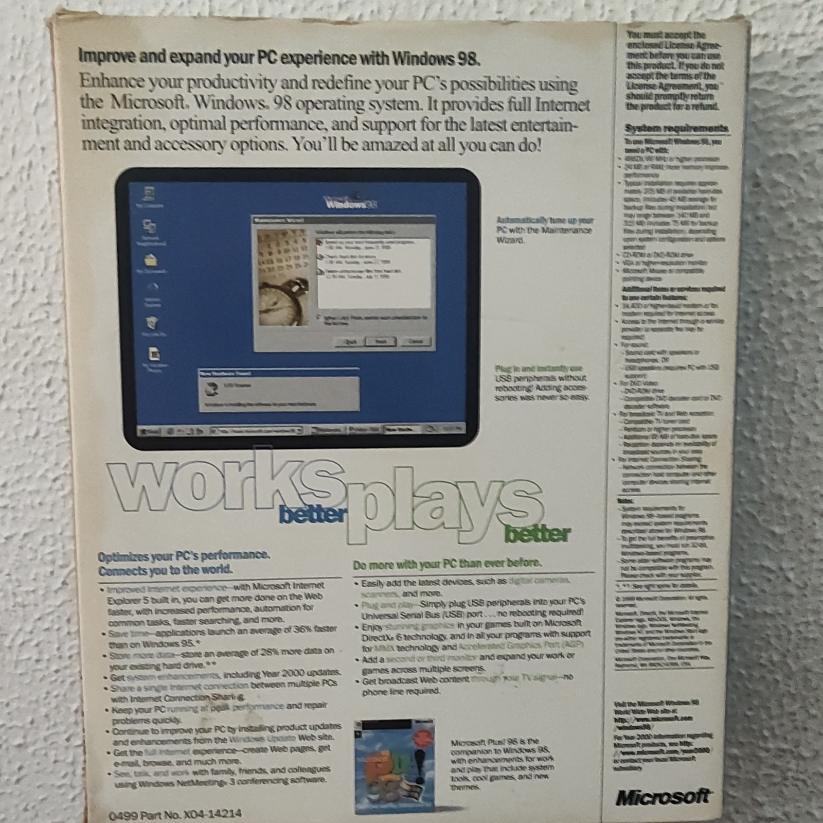 Microsoft Windows 98 Second Edition Upgrade CD English Retail for Win 3.x/95