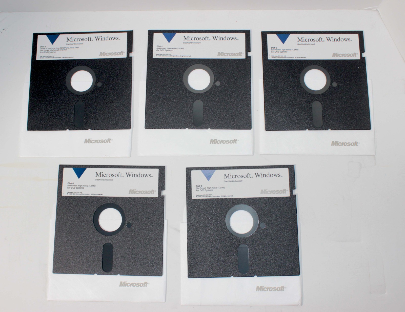Microsoft Windows 3.0 with 5.25″ Version Floppy Disk