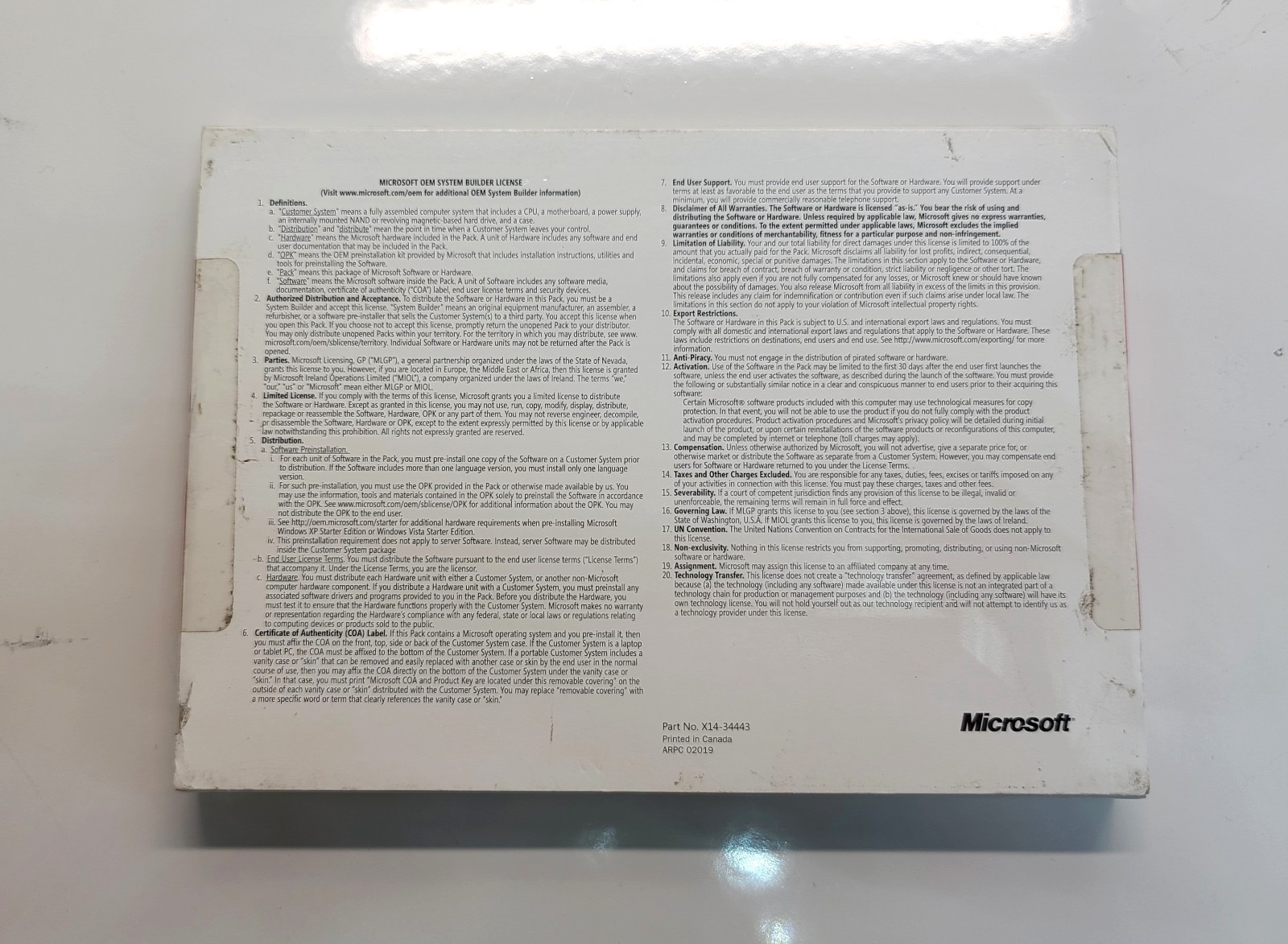 Microsoft Windows Vista Ultimate SP1 64-bit English 3PK DSP 3 OEI DVD
