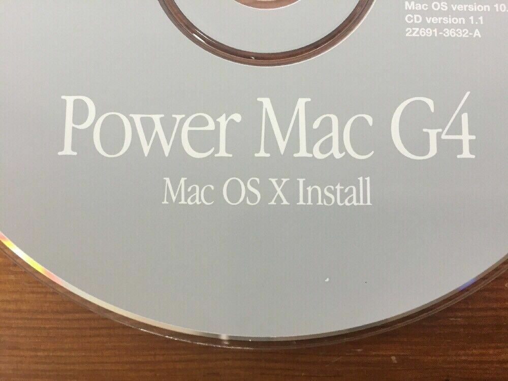 2002 Macintosh Power Mac G4 OS 10 10.1.3 Puma Disc OS X Software Install CD 1.1