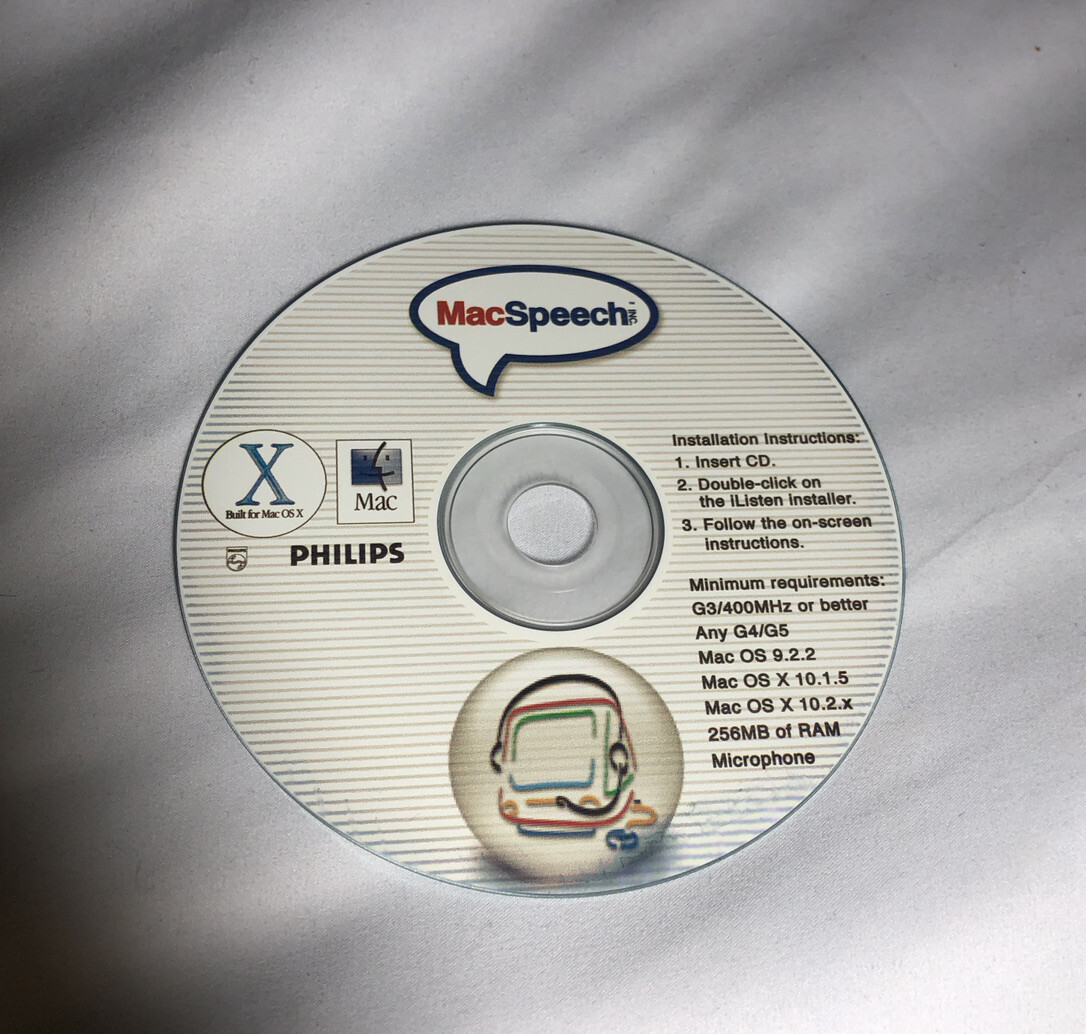 Mac Speech Built For Mac OS X Disc Software Computer
