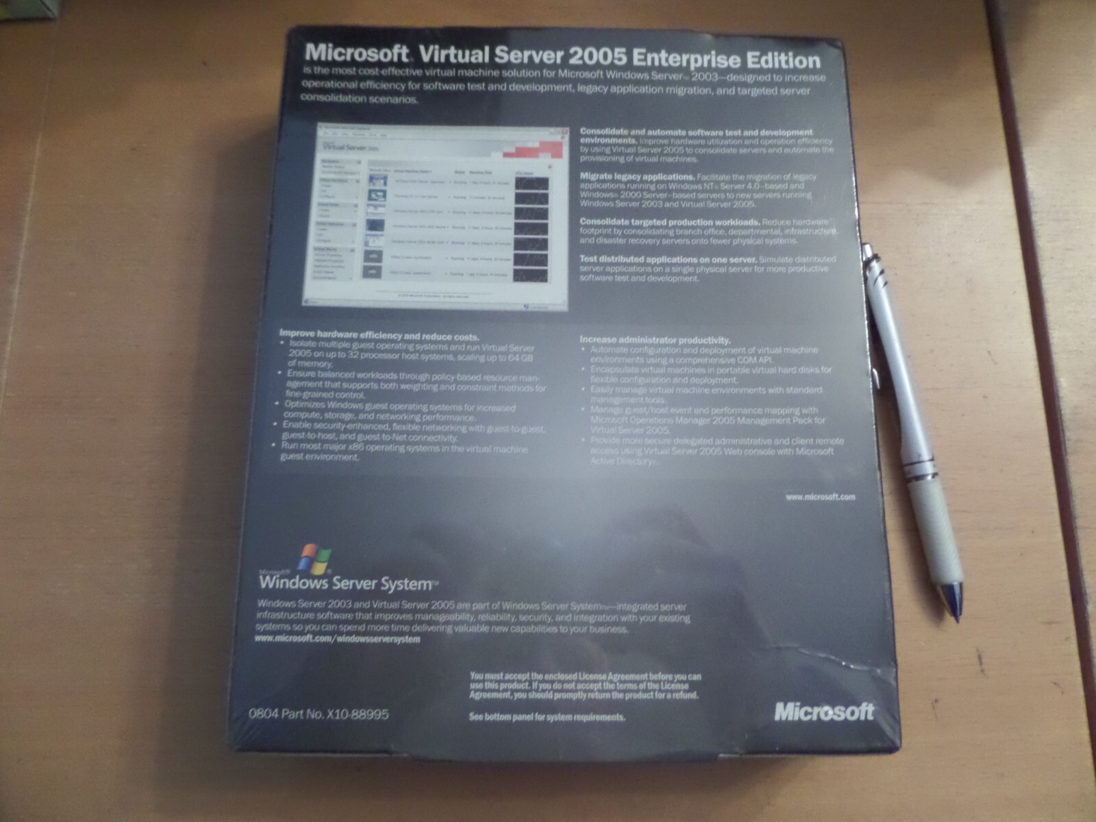 Microsoft Virtual Server 2005 Enterprise Edition NEW Still Sealed In Box
