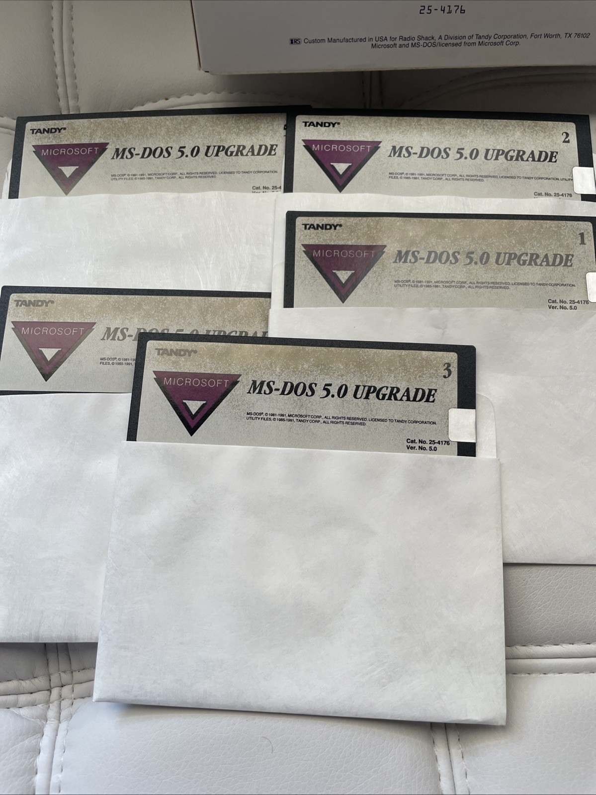 TANDY MS-DOS 5.0 Upgrade System on 5.25″ & 3.25 Floppy Disks Rare Vintage CPU