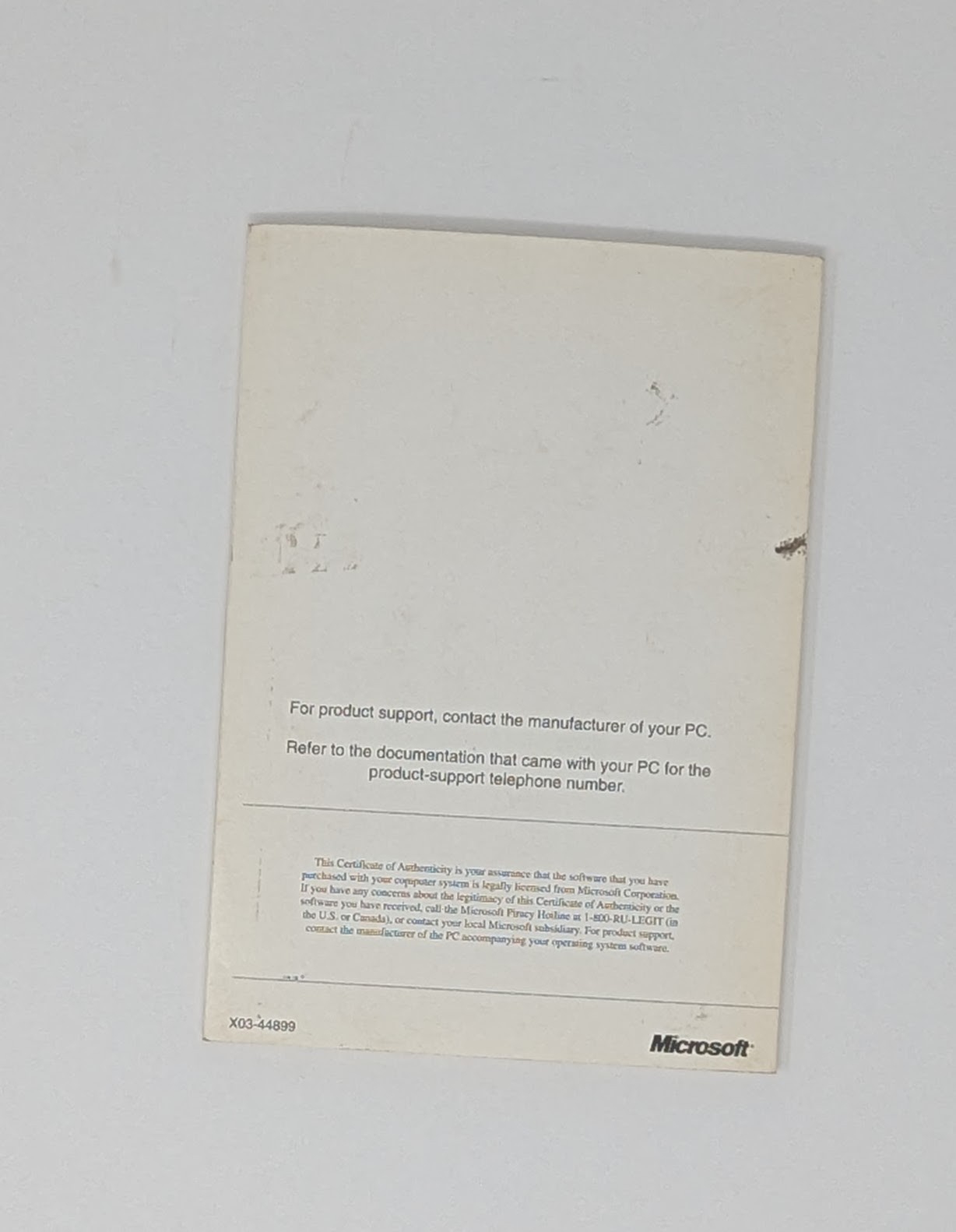 Microsoft Windows 95 English Manual Only & Product Key NO DISC