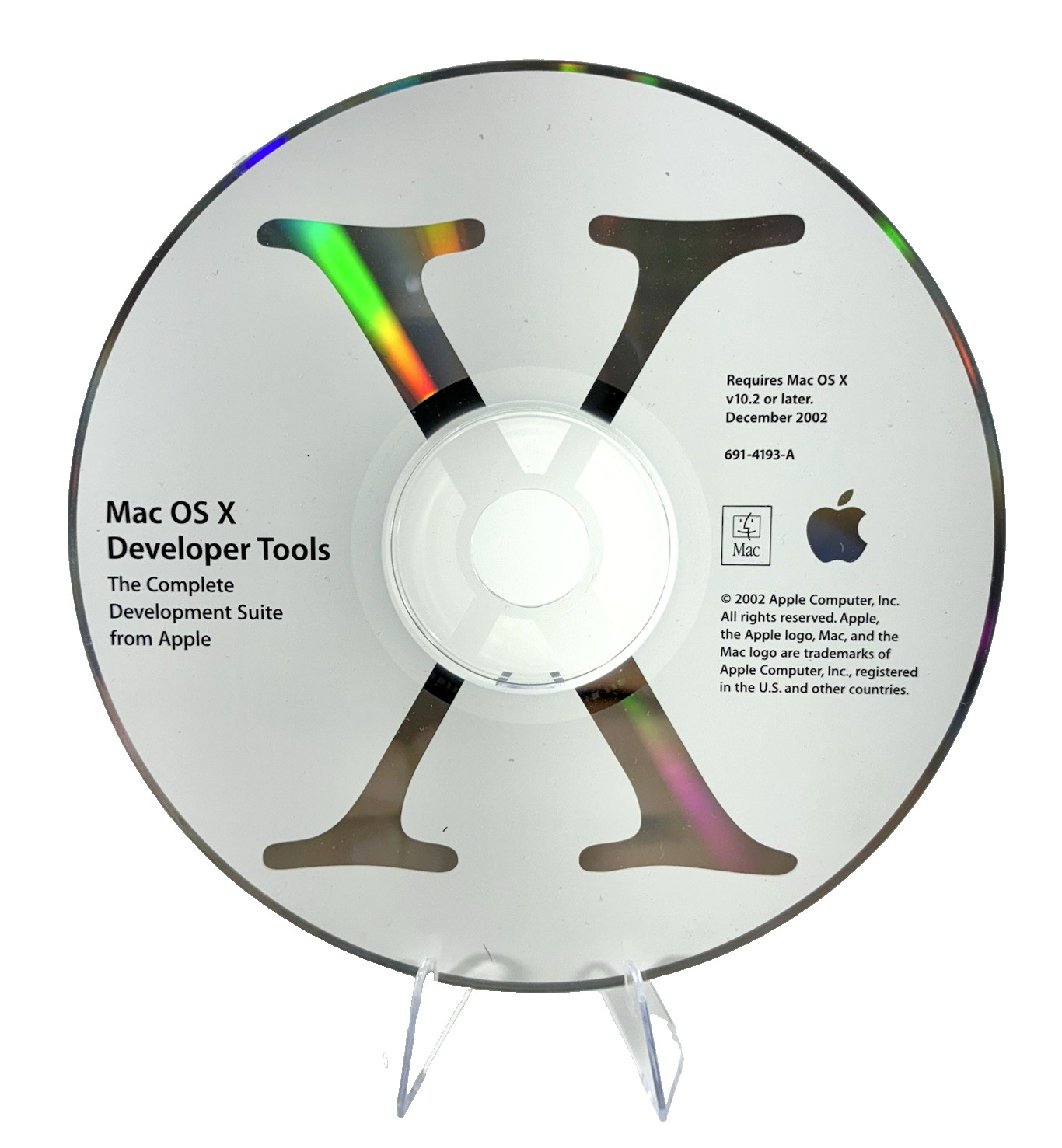 Vintage Mac OS X v10.2.3 Install Disc 2 and Mac OS X Developer Tools Untested