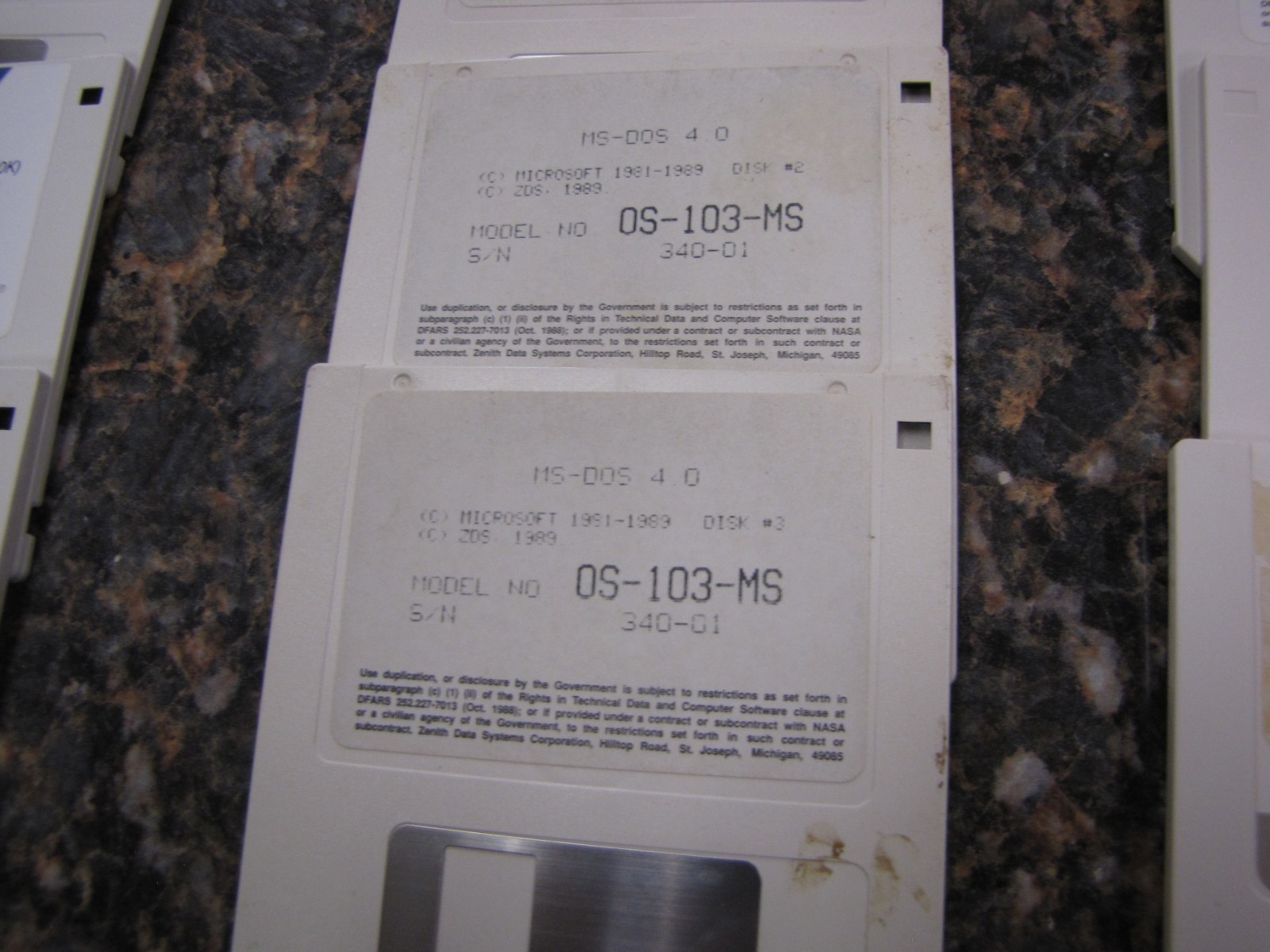 Lot of Vintage Microsoft MS-DOS OS/2 & Model OS-103-MS 3.5″ Floppy Disks