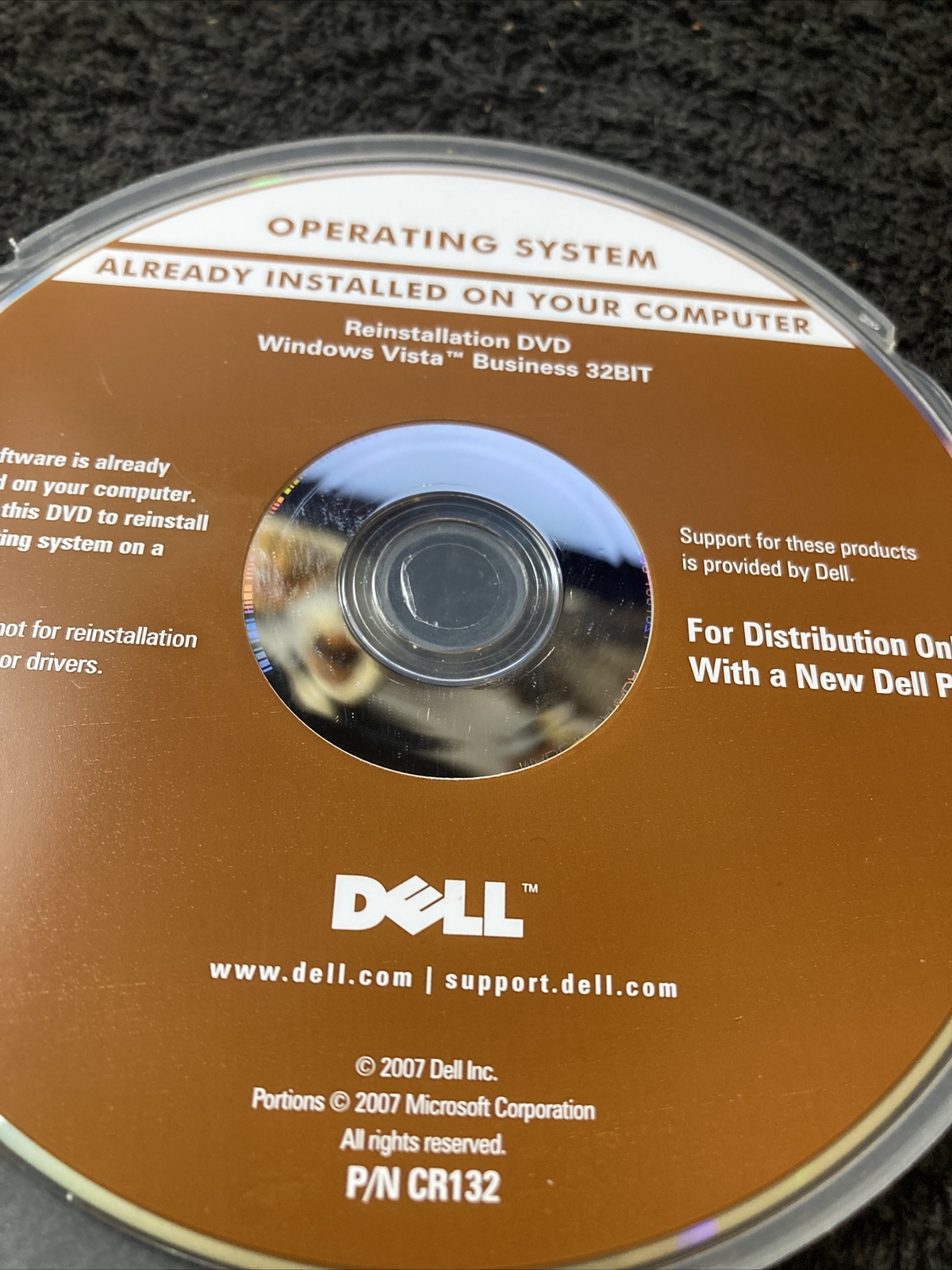 Dell Windows Vista Business Reinstallation DVD 32 bit Operating System