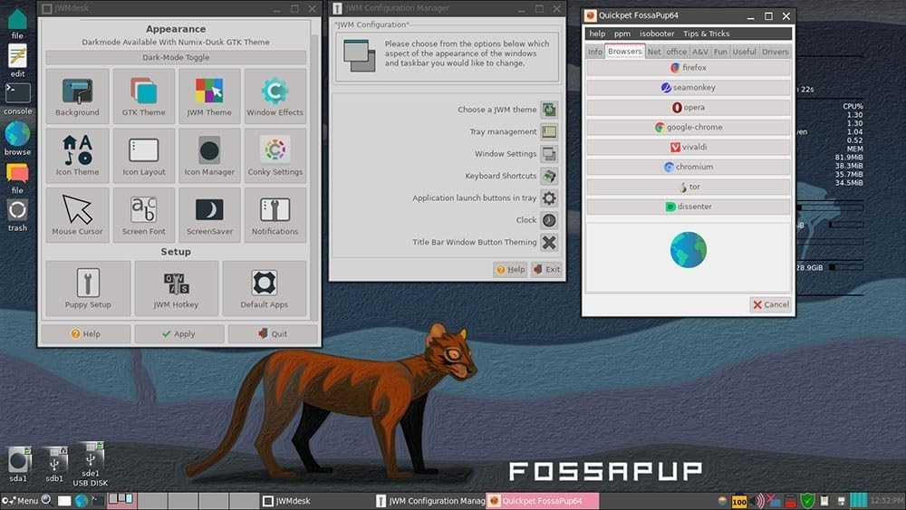 Latest New Release Puppy Linux Fossa Pup OS Operating System for PC on DVD