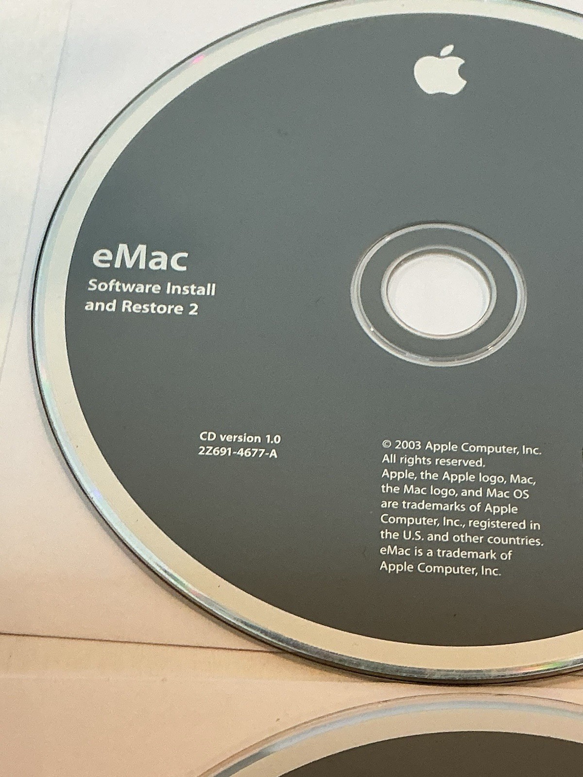 Apple eMac OS X 10.3 And Software & Restore & Applications CD