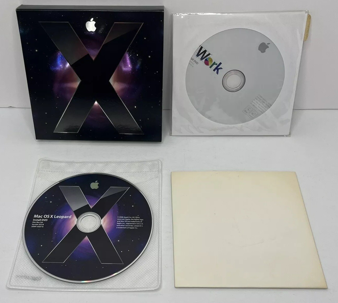 Apple Mac OS X Leopard 10.5 & Update 10.5.6 Install DVD iWork Office Mac