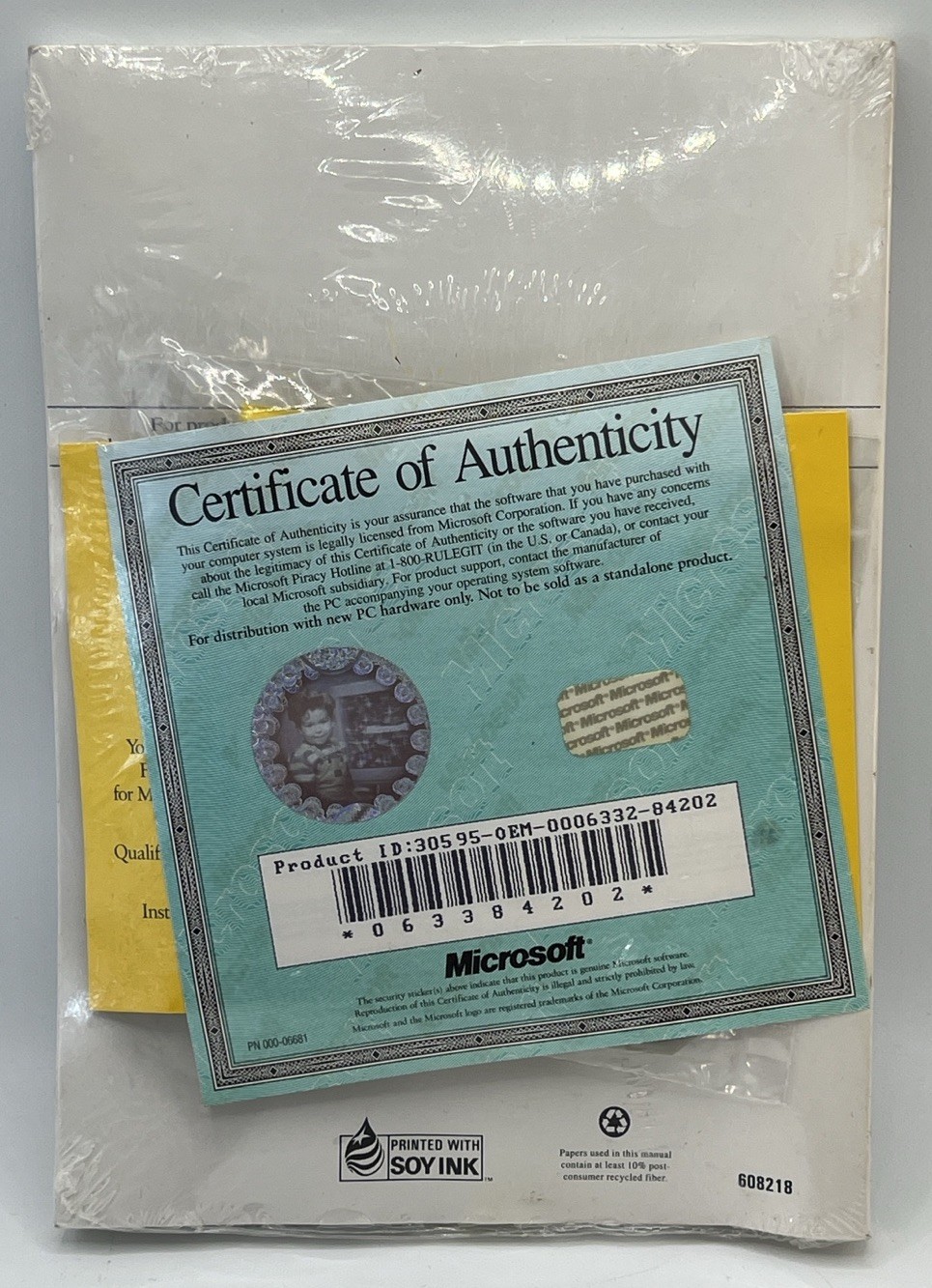 Microsoft MS-DOS OEM Software w User Guide 3 Floppy Disks COA Factory Sealed