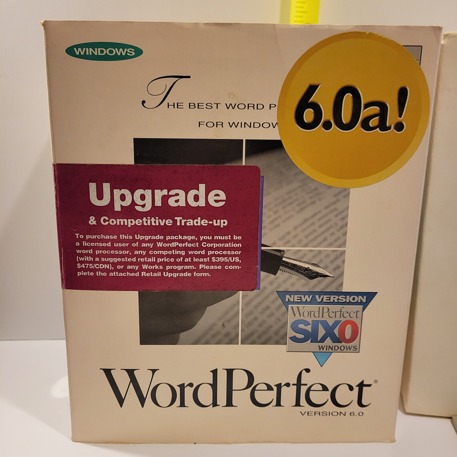 Vintage WordPerfect Version 6.0 Windows System Upgrade & Competitive Trade-up