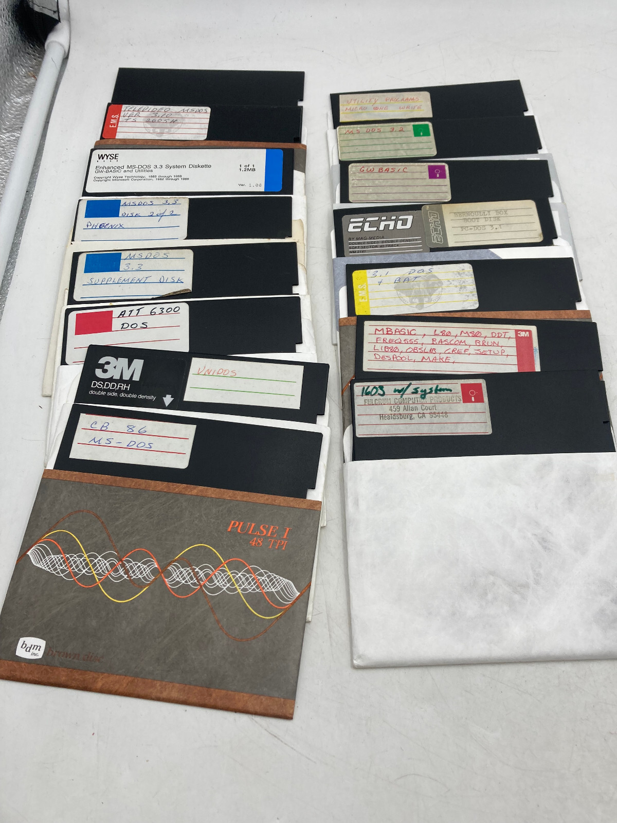 Lot of 14 MS DOS Operating System 5.25 Floppy Disk TeleVideo CB 86 GW BASIC