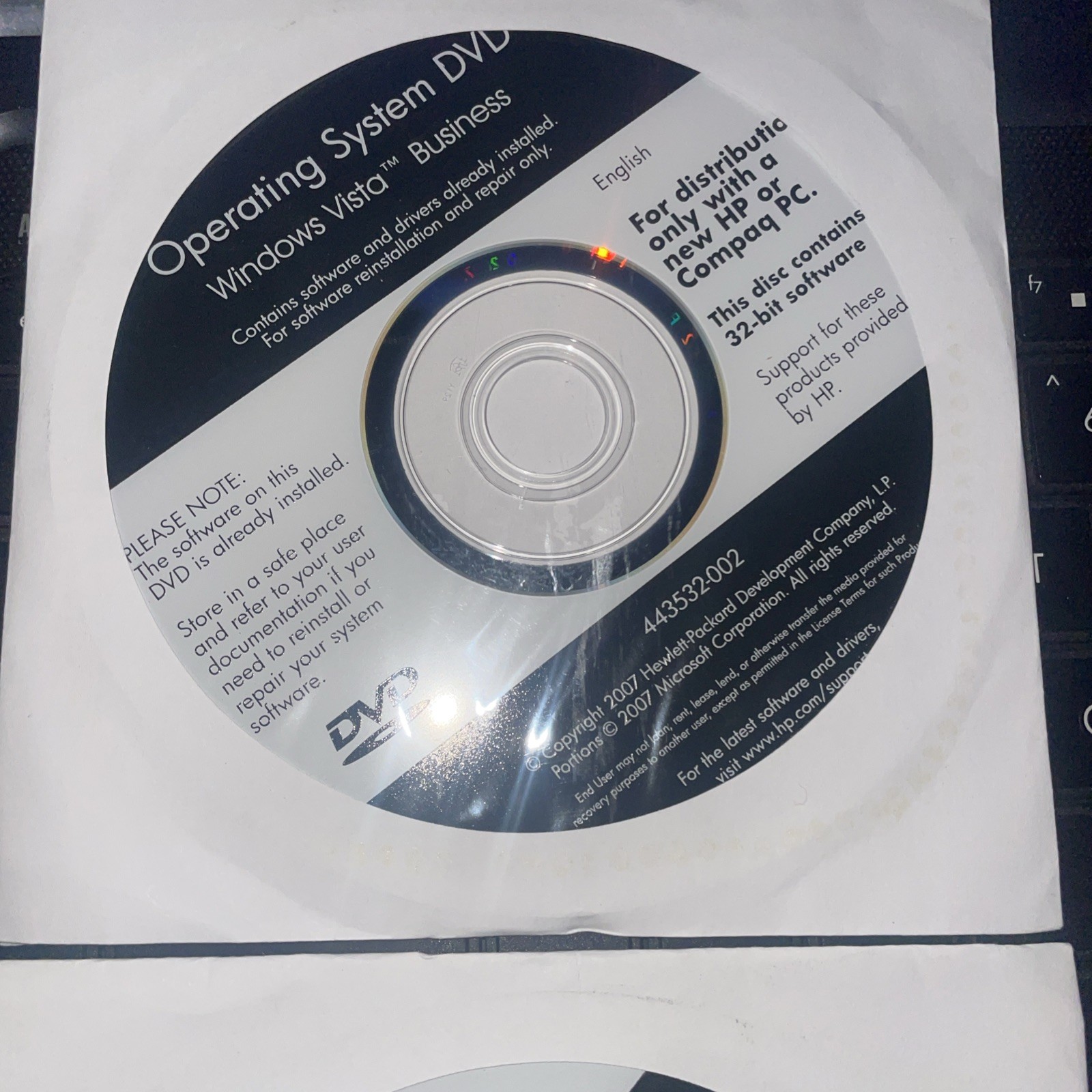 Microsoft Windows Vista Business Still Sealed New