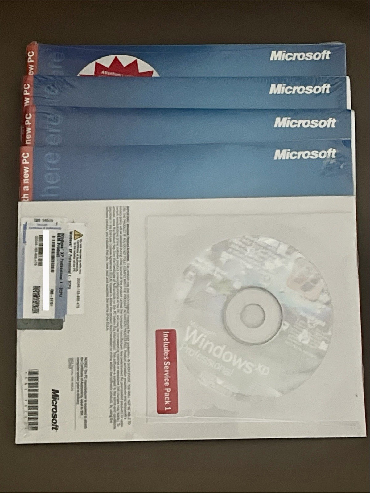 MICROSOFT WINDOWS XP PROFESSIONAL FULL VERSION w/SP1, NEW SEALED