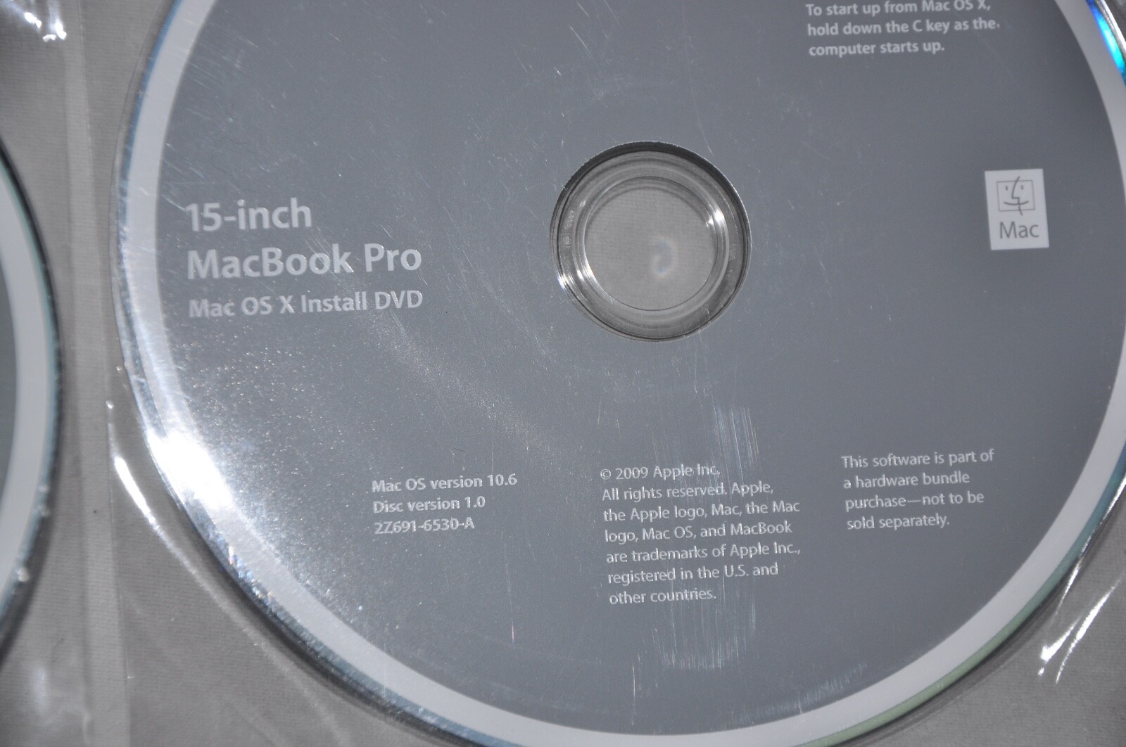 NEW MacBook Pro 15 original DVD not burnt OS X 10.6 Snow Leopard Application