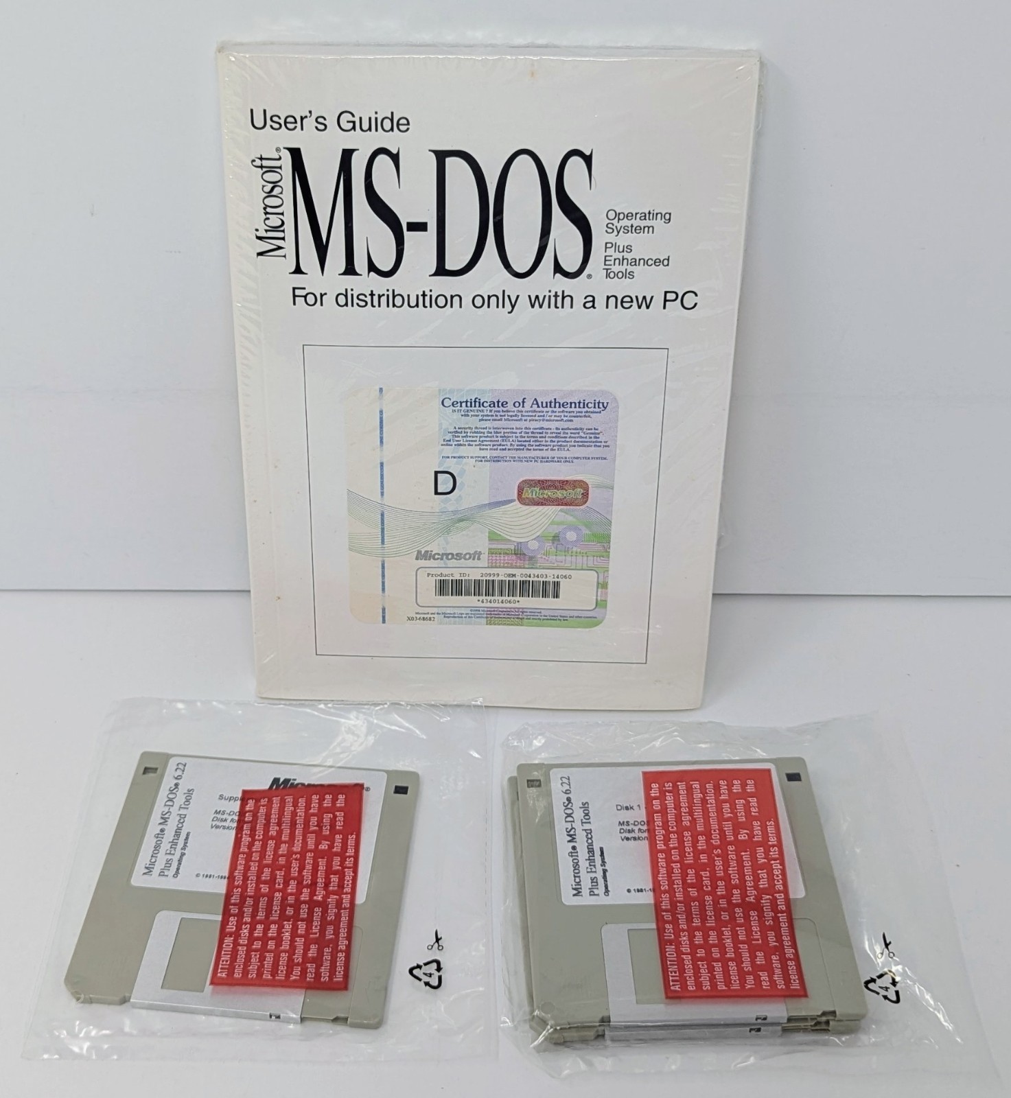 Microsoft Windows MS-DOS 6.22 1994 Operating System Full Version – 3.5″ Disks!