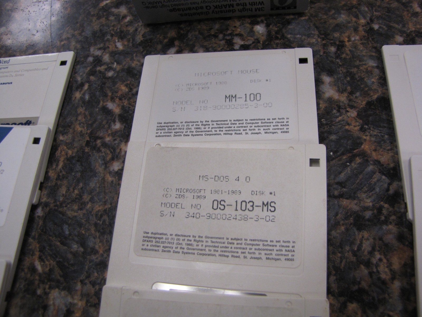 Lot of Vintage Microsoft MS-DOS OS/2 & Model OS-103-MS 3.5″ Floppy Disks