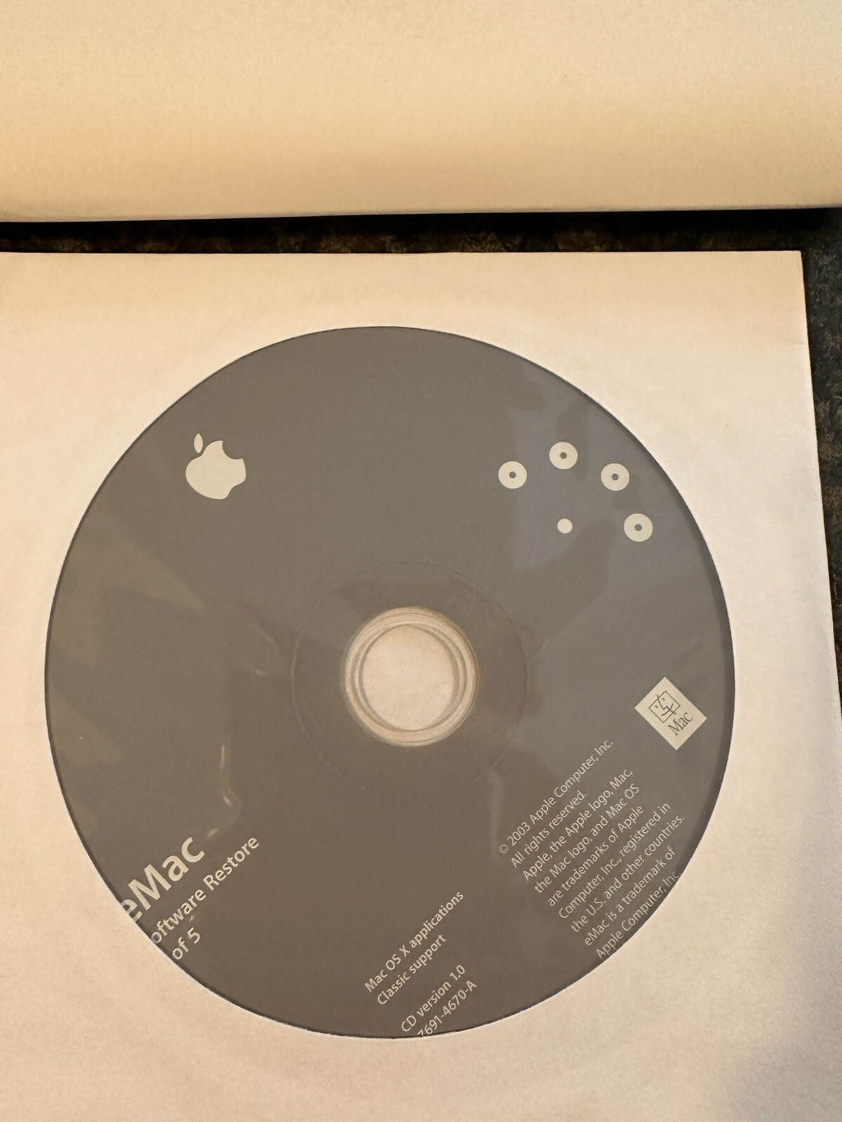 Lot of 9 Apple eMac OS X 10.3 And Software Restore 2003 Disks