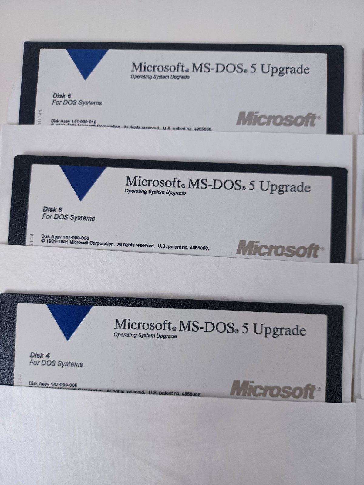 Vintage Microsoft MS-DOS 5 Upgrade 5.25″ (6) Floppy Disks + Mouse Setup Disk